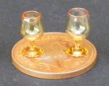 Dolls House Miniature Glass Drinking Glasses Pub Bar